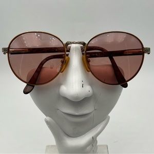 Vintage Brookfield 1010 Brown Gold Round Sunglasses Frames